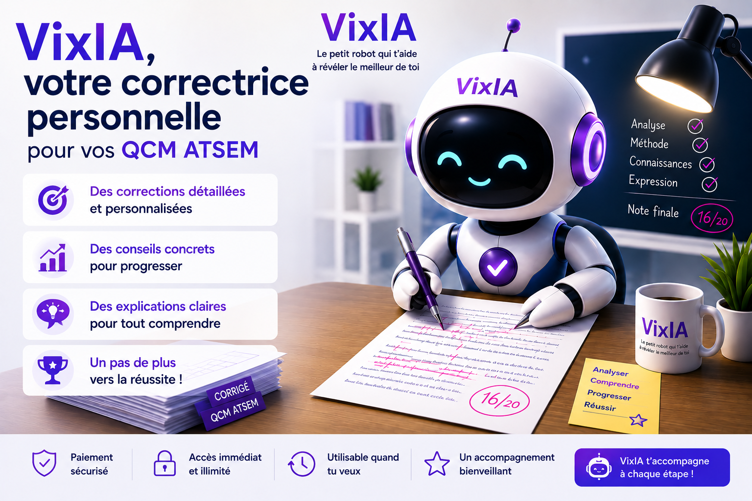 VixIA, votre correctrice personnelle pour les QCM ATSEM