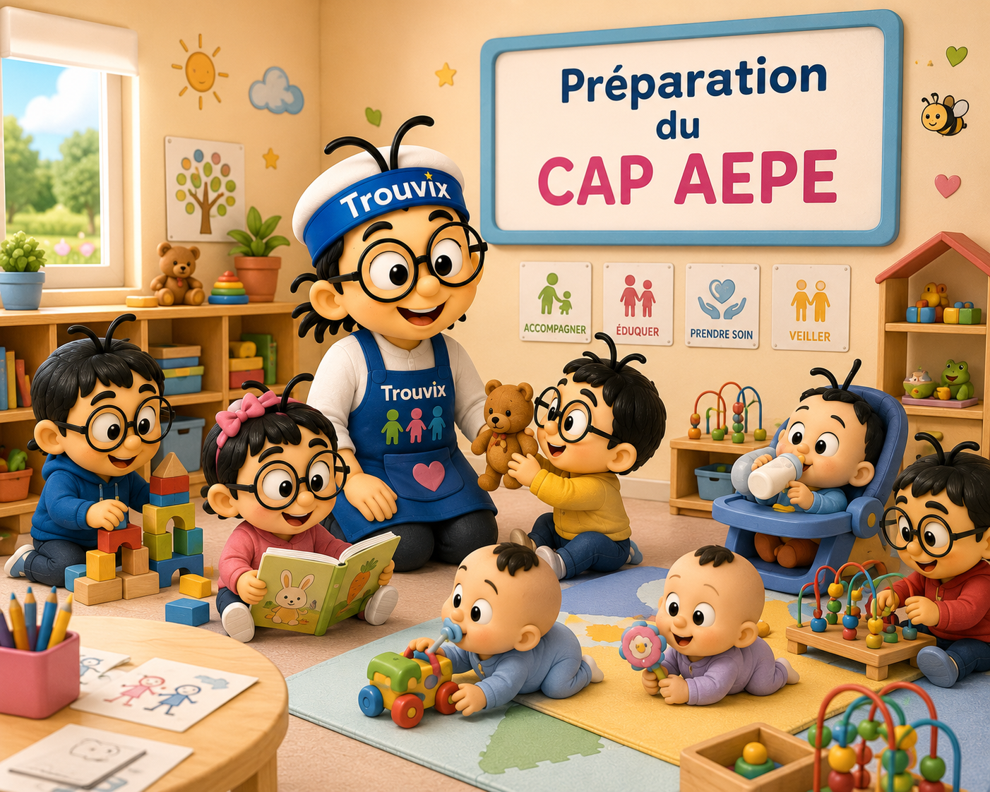 Illustration de la préparation du CAP AEPE