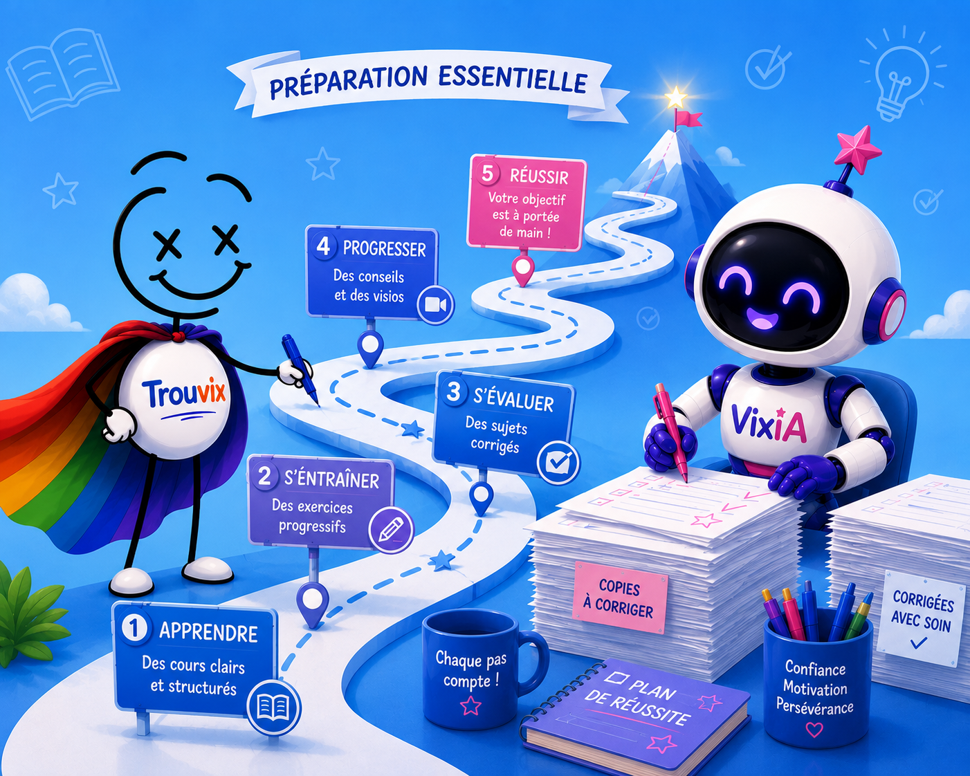 Illustration d’une candidate préparant le concours ATSEM