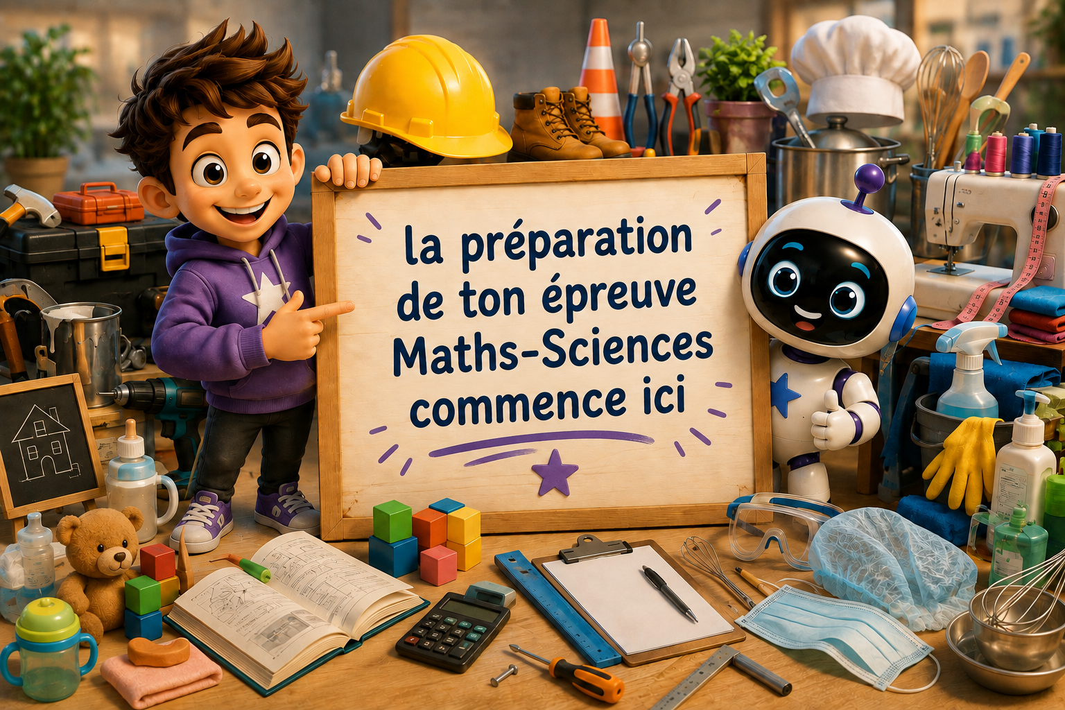 Candidat préparant l’épreuve de mathématiques et sciences du CAP avec Trouvix