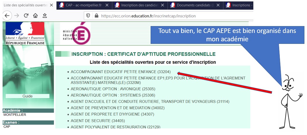 Ouverture des inscriptions au CAP AEPE