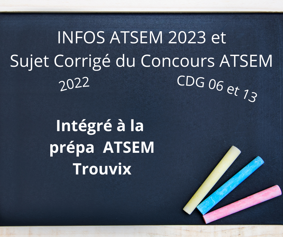 Infos Atsem 2023 et sujet 2022